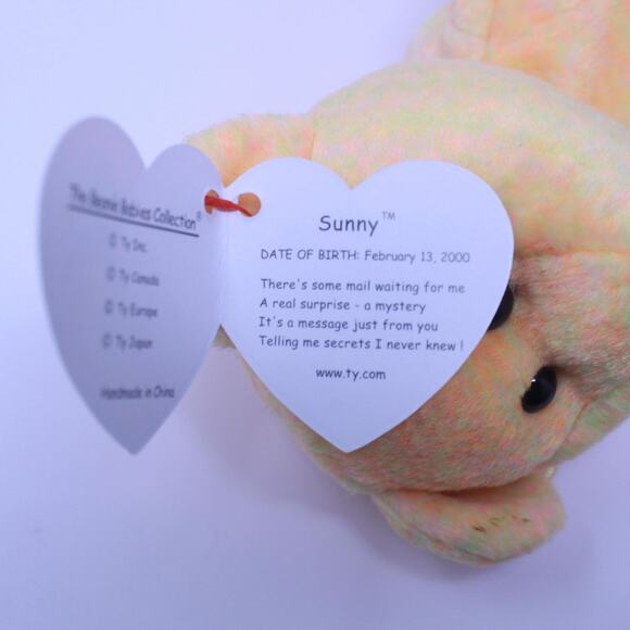TY Vintage Bear "Sunny" Beanie Baby - Picture 9 of 10